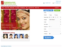 Tablet Screenshot of kallakkurichimatrimony.com